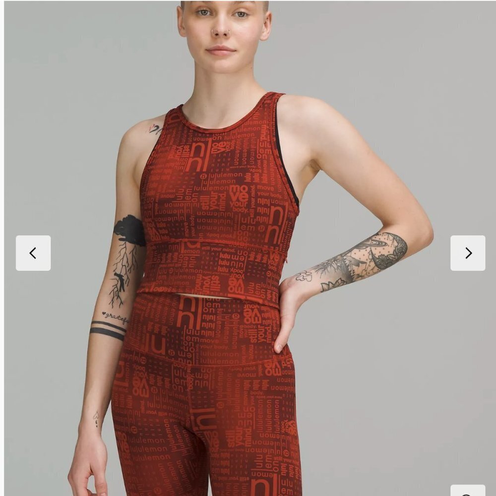 Lululemon | NWT Power Pivot Everlux Tank Top Motif Size 4
